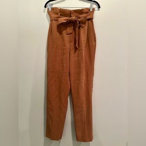 H&M Paper-bag Pants, Cognac